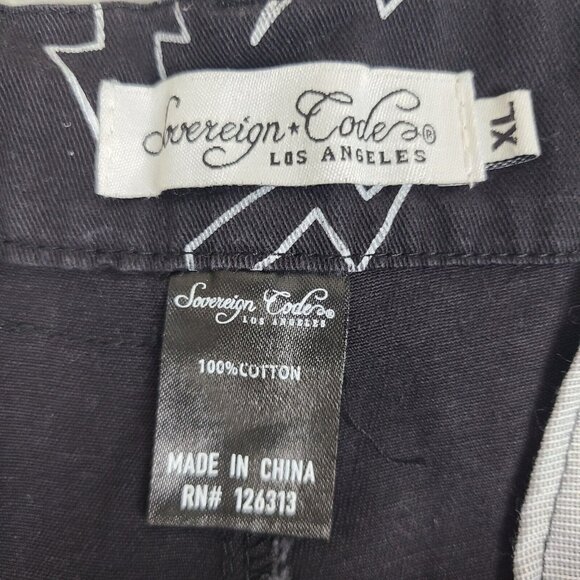 Sovereign Code Mens Shorts XL Beach Biz‎ Black Colorful Lightning Bolt Shorts - Picture 3 of 9